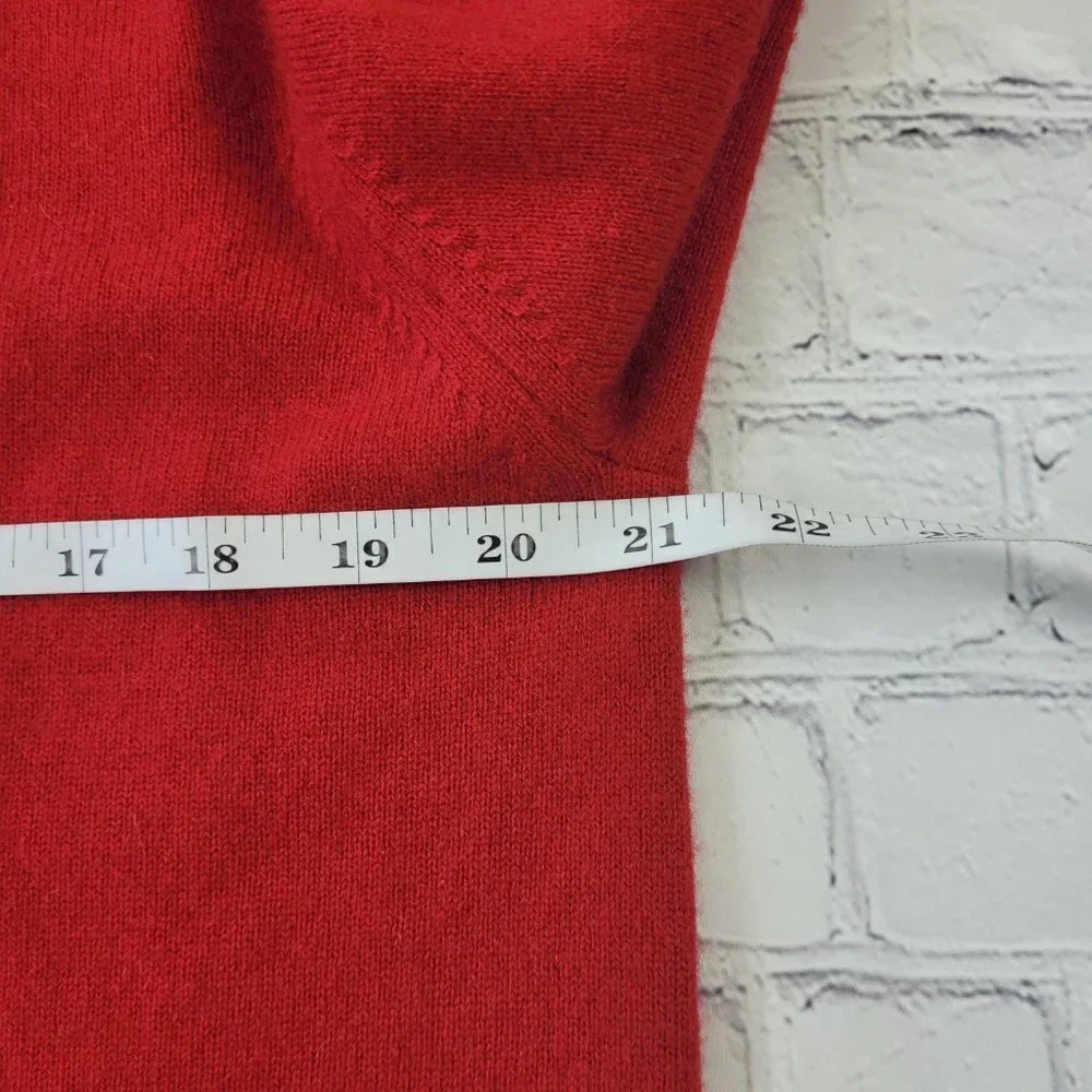 ✅ Express Men’s 100% cashmere crew neck pullover sweater red size L